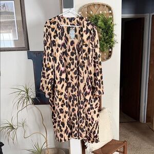 Boohoo Animal Print Cardigan